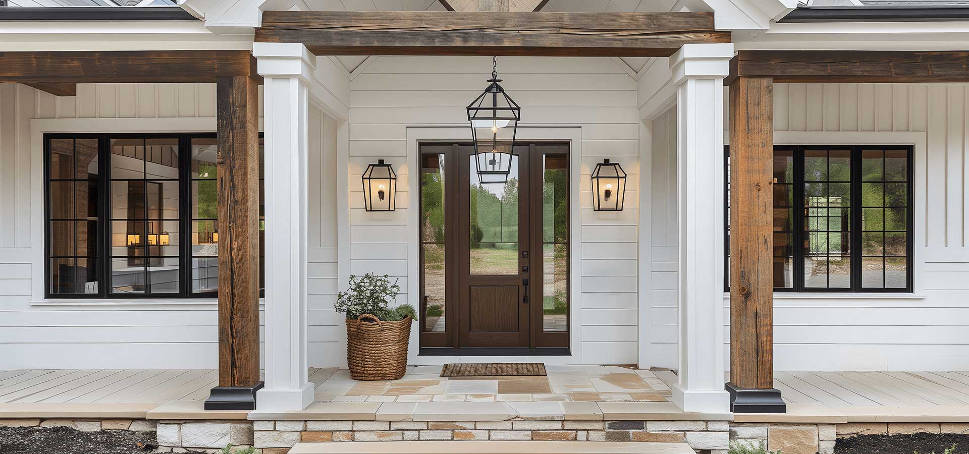 Front Elevations of A Farmhouse Style Build in Michigan